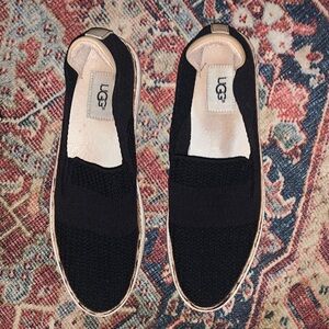 UGG Black and Cream Women's Flats